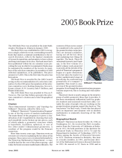 AMS Book Prize - American Mathematical Society