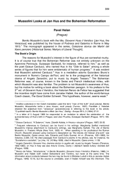 Mussolini Looks at Jan Hus and the Bohemian