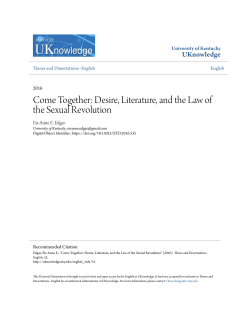 Desire, Literature, and the Law of the Sexual Revolution