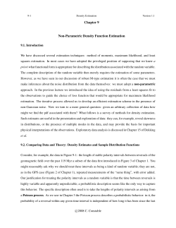 Chapter 9 Non-Parametric Density Function Estimation