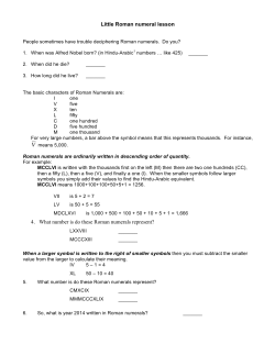 Little Roman numeral lesson 4. What number is do these Roman