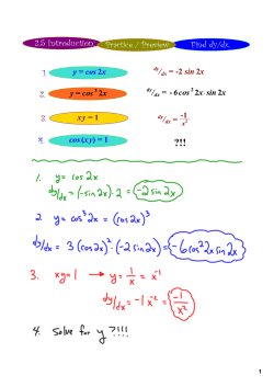 2.5 Introduction: Find dy/dx. 1. 3. 4.