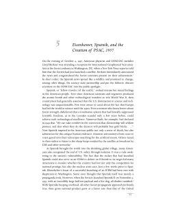 5 Eisenhower, Sputnik, and the Creation of PSAC, 1957