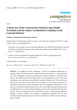 A Reference Point Construction Method Using Mobile Terminals and