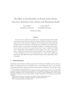 The Effect of Job Flexibility on Female Labor Market Outcomes