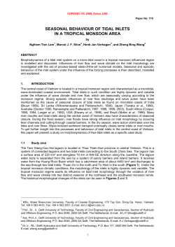 seasonal behaviour of tidal inlets in a tropical monsoon area