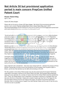 Not Article 50 but provisional application period is main concern