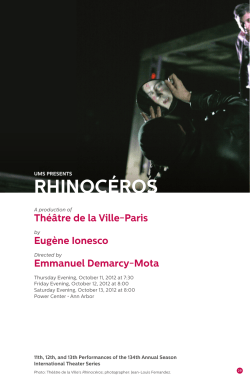 rhinoc&eacute;ros - University Musical Society