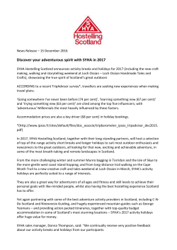 Discover your adventurous spirit with SYHA in 2017