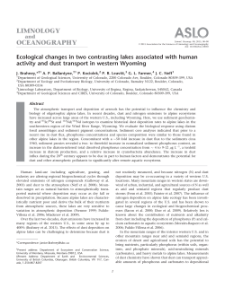 Ecological changes in two contrasting lakes associated with human