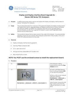 Upgrading Firmware on Sievers 500 Pharma TOC Analyzers