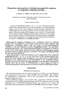 Preparation and properties of