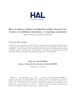 How to improve spatial visualization ability of preservice