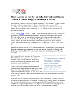Study Abroad on the Rise in Italy, International Studies Abroad