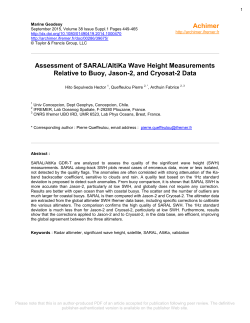Assessment of SARAL/AltiKa Wave Height Measurements Relative