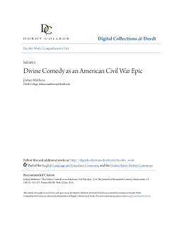 Divine Comedy as an American Civil War Epic