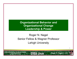 Organizational Behavior and Organizational Change Leadership