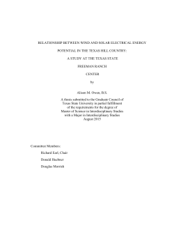 RELATIONSHIP BETWEEN WIND AND SOLAR ELECTRICAL