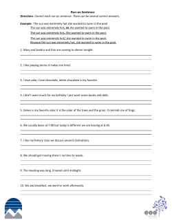 Run-On Sentences Practice