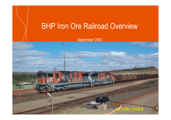 BHP Iron Ore Railroad Overview