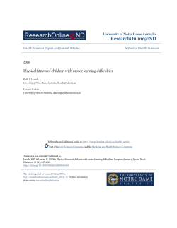 Physical fitness of children with motor learning