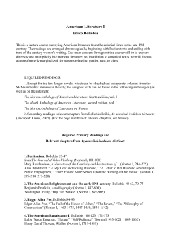 American Literature I Enikő Bollob&aacute;s