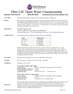 2011 Ohio LSC Open Water Championships