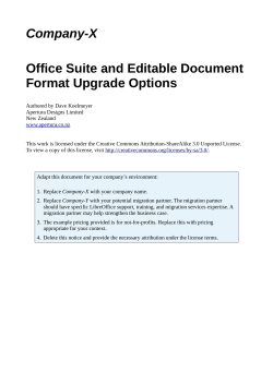 Office Suite and Editable Document Format Upgrade Options