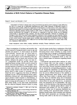 Evaluation of Birth Cohort Patterns in Population Disease Rates