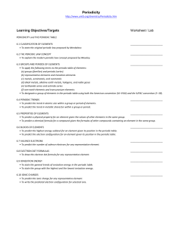 Periodicity - teachnlearnchem.com