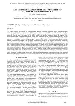 Cliff collapse hazard from repeated multicopter