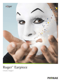 Roger Earpiece Brochure PDF