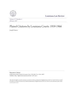 Plainol Citations by Louisiana Courts: 1959-1966
