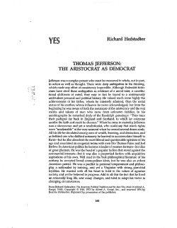 THE ARISTOCRAT AS DEMOCRAT