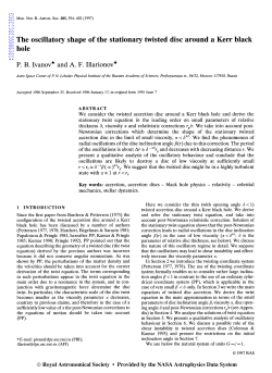 The oscillatory shape of the stationary twisted disc around a Kerr