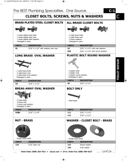 The BEST Plumbing Specialties. One Source. C