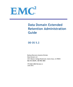EMC Data Domain Extended Retention Administration Guide