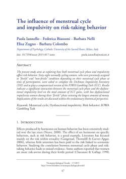 The influence of menstrual cycle and impulsivity on