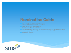 Nomination Guide - Society of Manufacturing Engineers