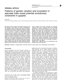 Patterns of genetic variation and covariation in ejaculate