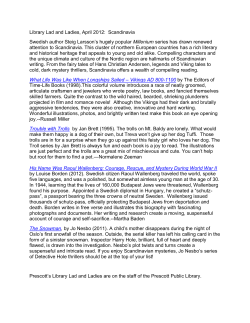 Library Lad and Ladies, April 2012: Scandinavia Swedish author