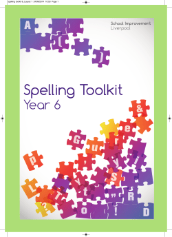 Spelling Toolkit - the Beacon Church of England Primary School