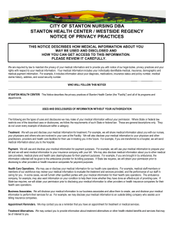 Privacy Notice - Stanton Health Center