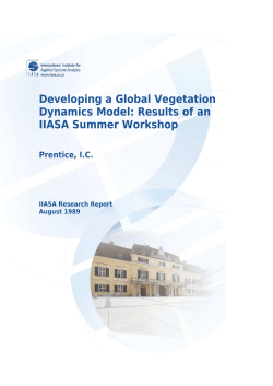 Developing a Global Vegetation Dynamics Model