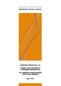 Money and payments: a modern perspective