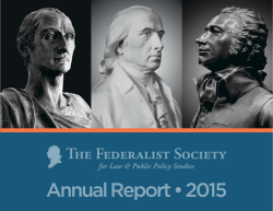Annual Report &bull; 2015 - The Federalist Society
