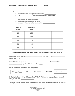 Pressure And Area Worksheet