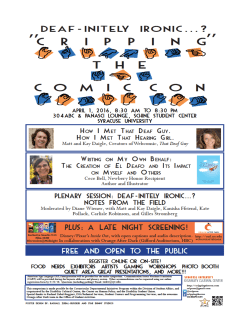 Deaf-initely Ironic...? "Cripping" the Comic Con 2016