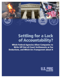 Settling for a Lack of Accountability?