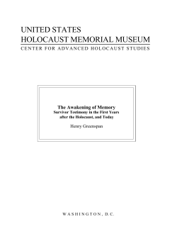 Greenspan cover.DOC - United States Holocaust Memorial Museum